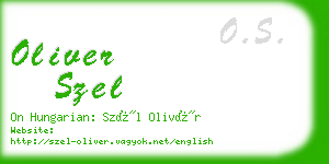 oliver szel business card